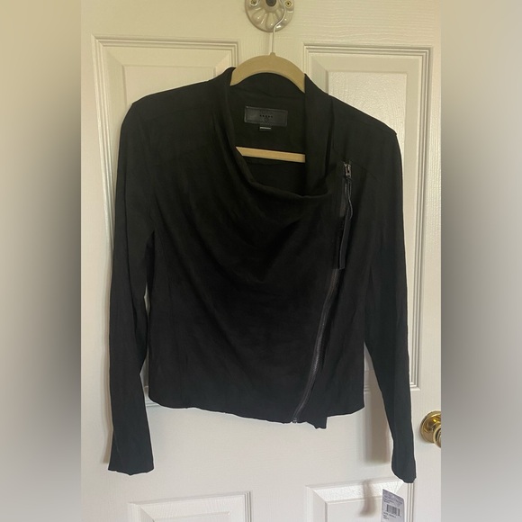 NWT BlankNYC Faux Suede Drape Front Jacket - Picture 6 of 9